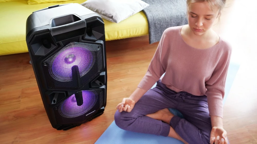 Altaparlant karaoke PRIME3 APA20 me Bluetooth, 8000W, mikrofon wireless, i zi