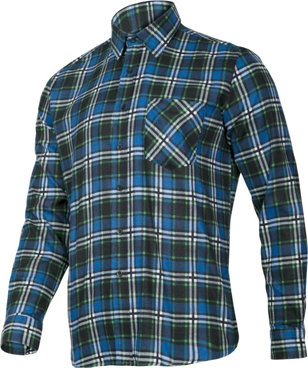 Këmishë flaneli pune Lahti Pro LPKF3L, madhësia L, 100% pambuk, 170 g/m², karo blu