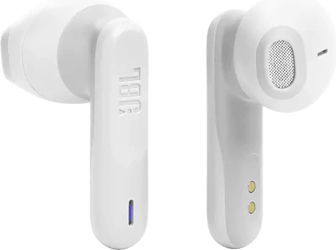Kufje Bluetooth JBL Wave Flex, 32h bateri, Smart Ambient, VoiceAware, IP54/IPX2, të bardha, 1 palë