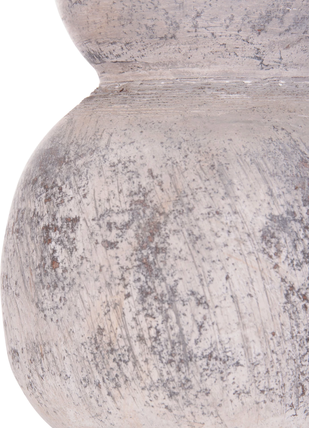 Vazo dekorative tavoline VERMO, terrakotë, ngjyrë gri e çelët, FH4396, 18x19cm