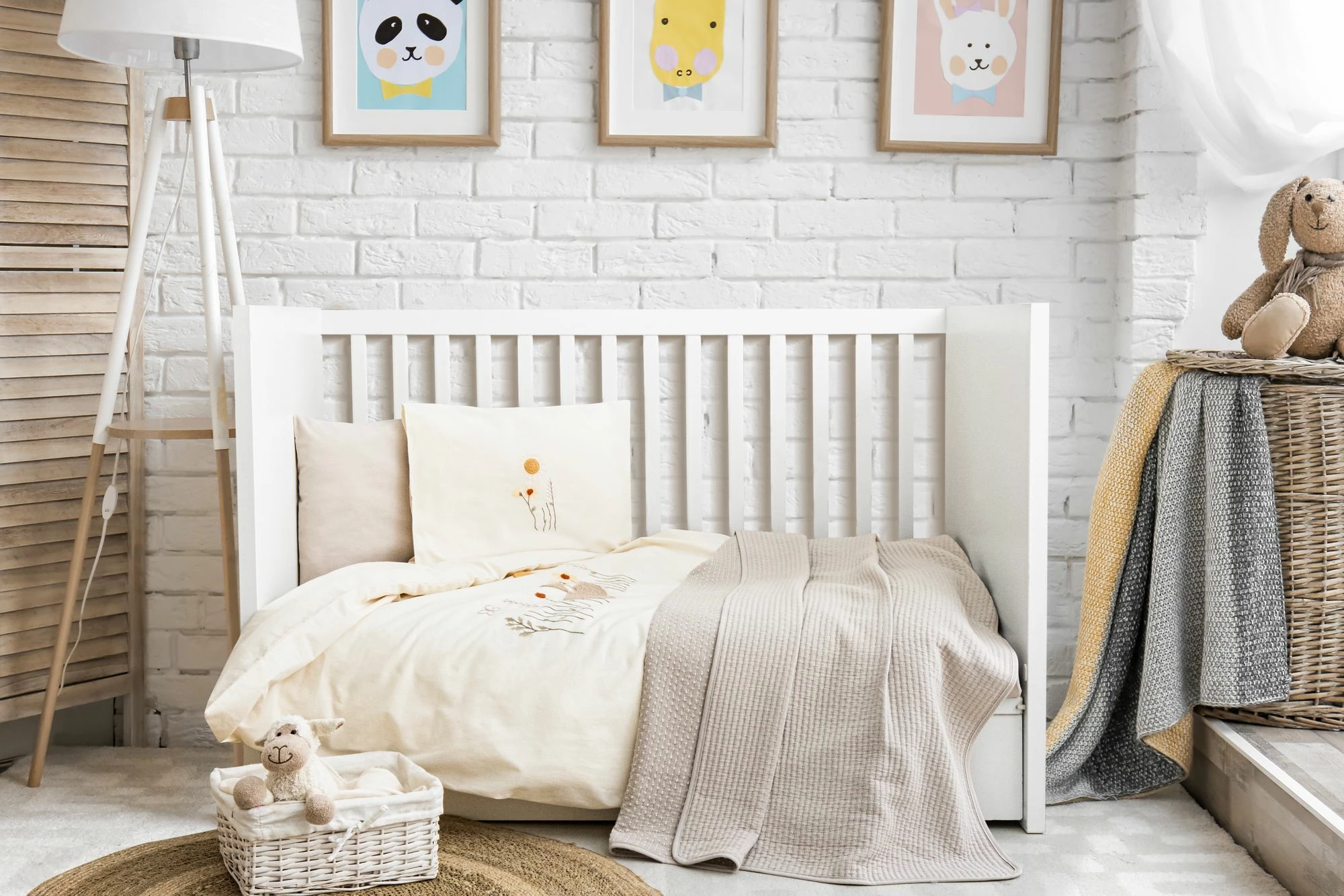 Set mbulesash për krevat fëmijësh, ngjyrë bezhë, L'essentiel, dele të vogla