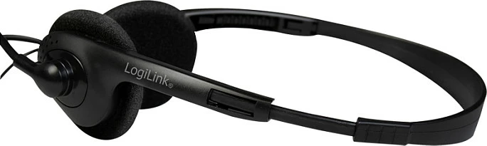 Kufje me mikrofon LogiLink HS0052, me kabllo 1.8 m, 2x 3.5 mm, të zeza