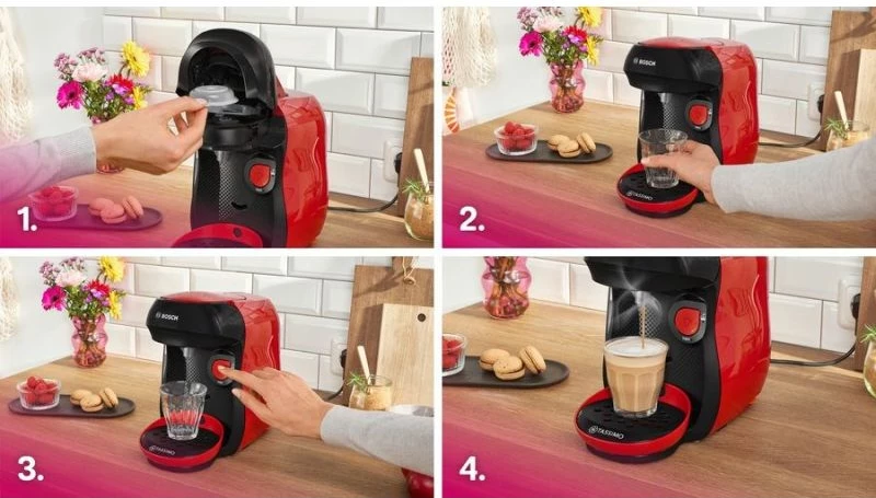 Makine kafeje BOSCH Tassimo TAS103E, e kuqe