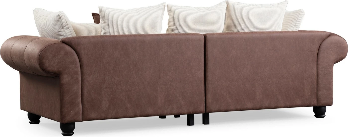 Divan treshe Atelier del Sofa, Fresno 3, kafe-bardhë