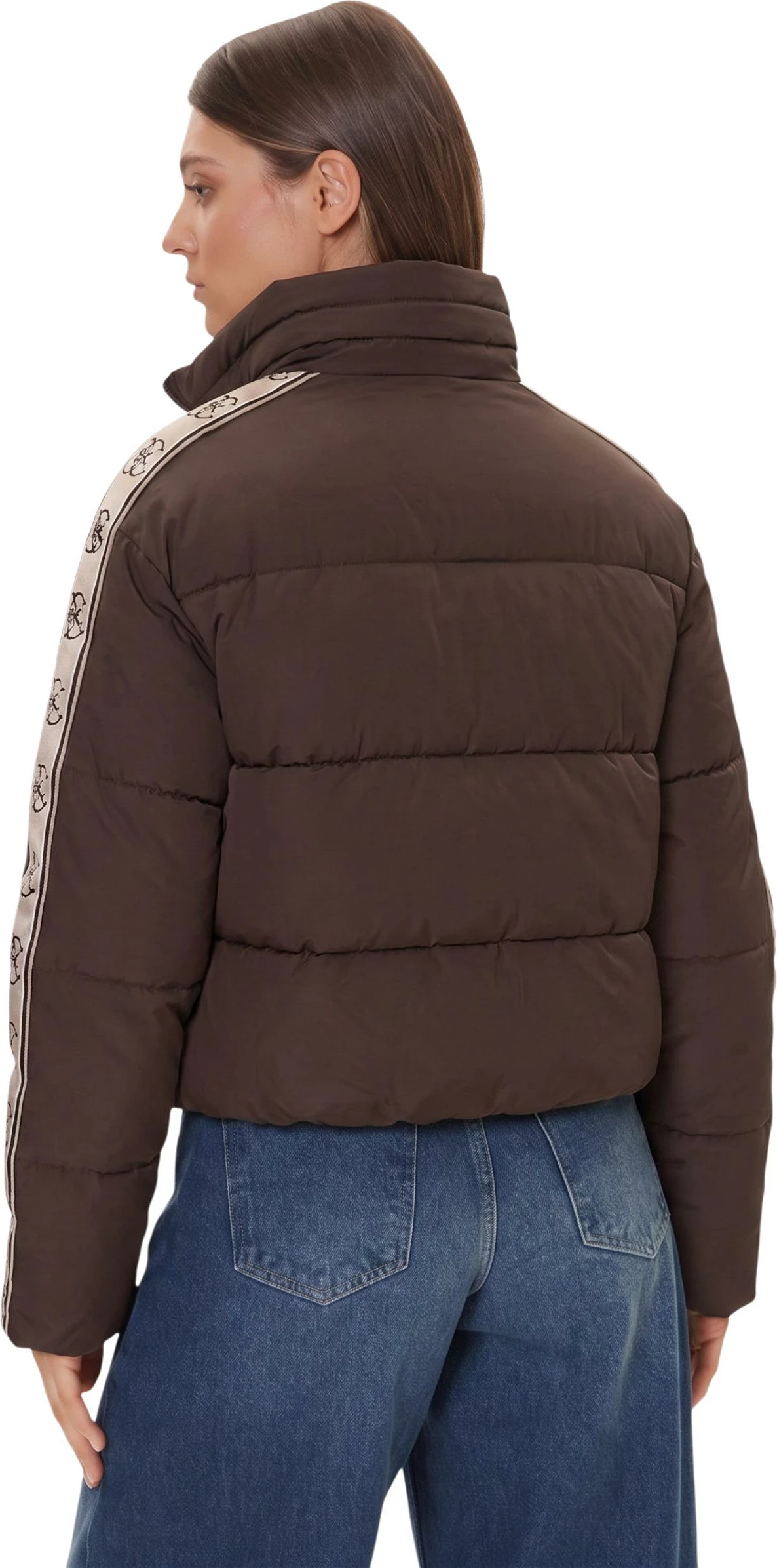 Jakne puffer për femra Guess Active New Jean V5BL11 WGYC2, kafe [Madhësia: S]