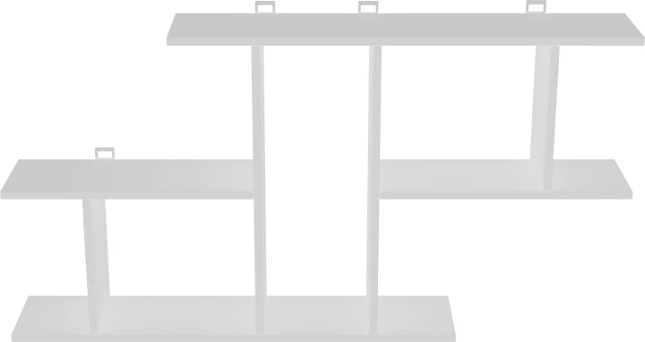 Raft muri Vertoura, ngjyrë e bardhë, 116x18.5x60cm