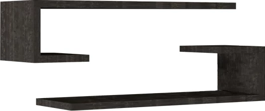 Set rafte muri, melaminë, ngjyrë e zezë, 60x19.6x15cm
