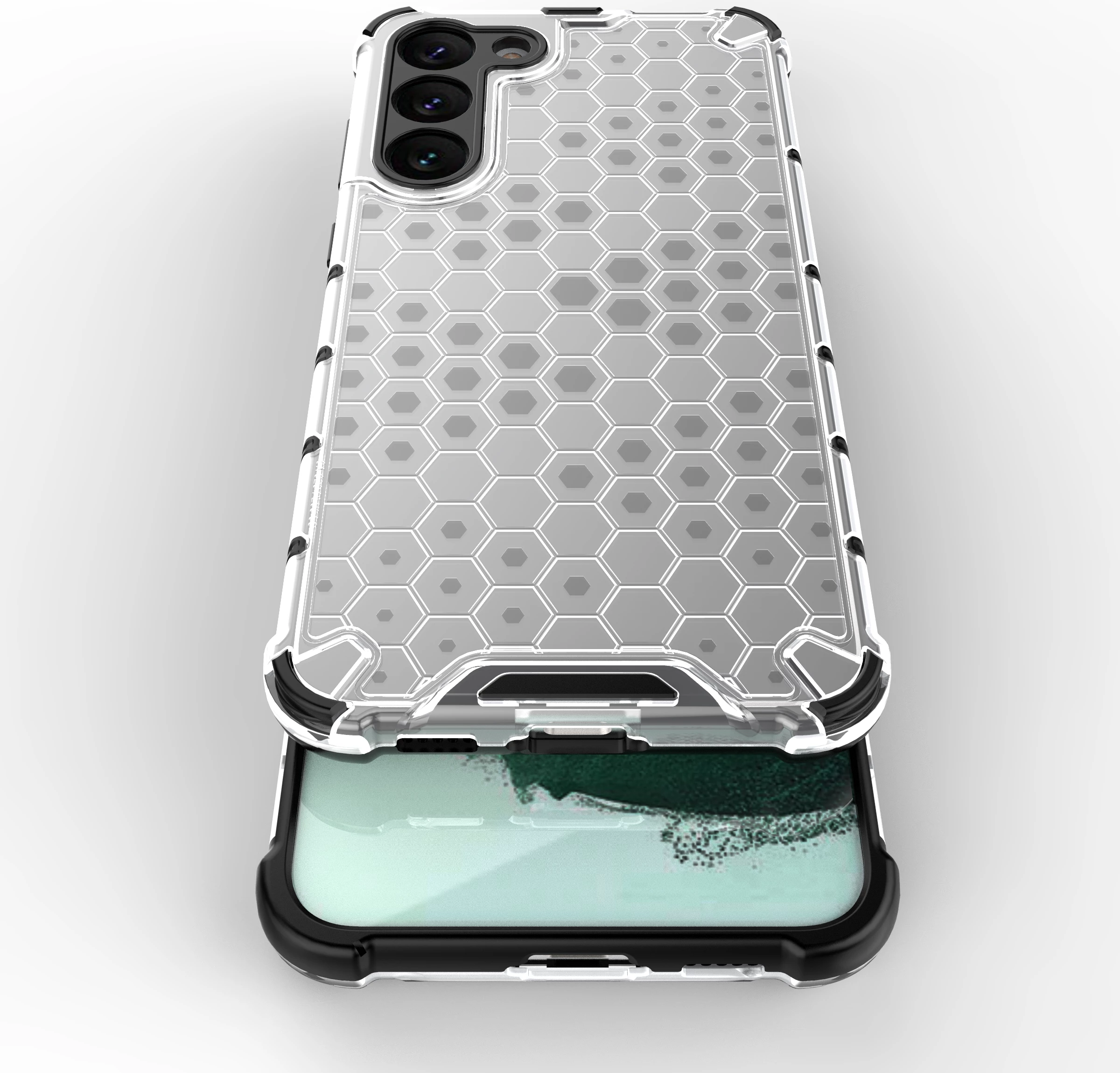 Mbështjellës Hurtel Honeycomb për Samsung Galaxy S23+, transparent