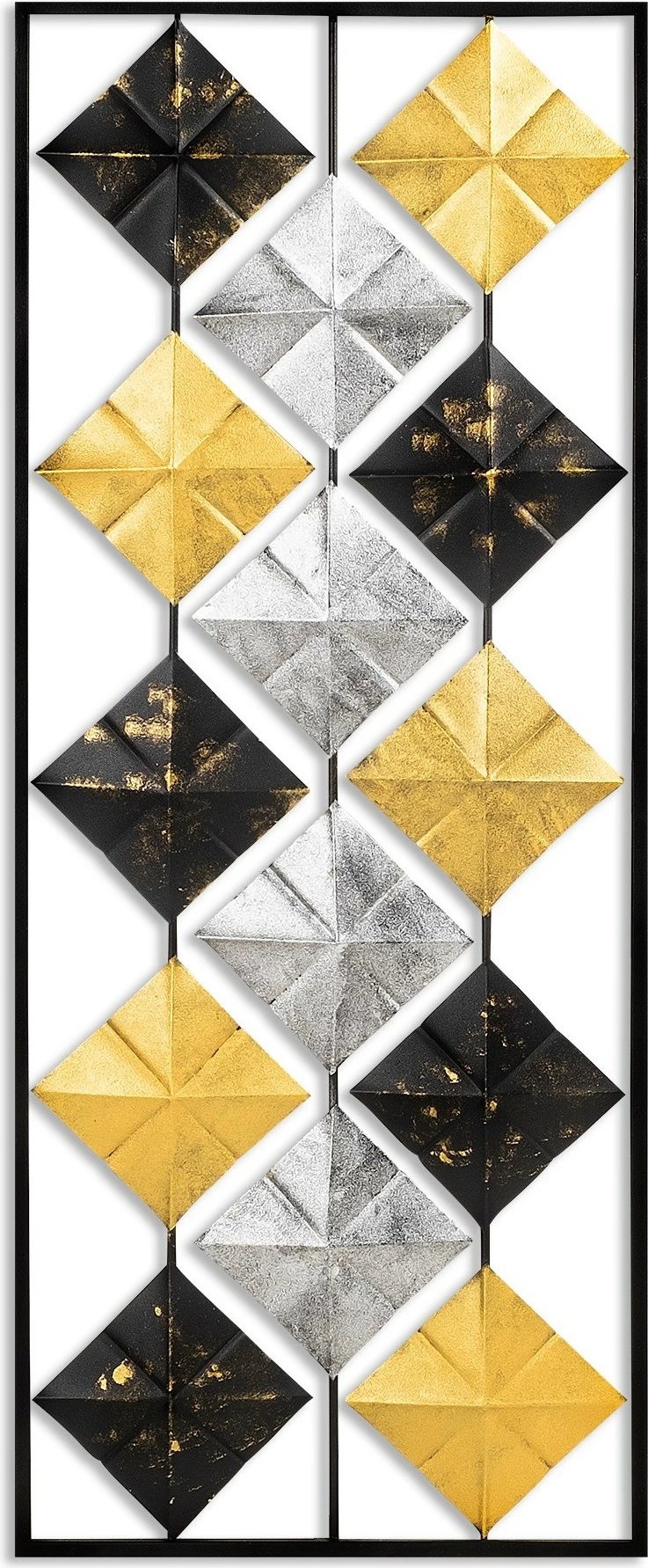 Aksesor dekorativ metalik për mur, Wallity Tesoro, shumëngjyrësh, 38x95cm