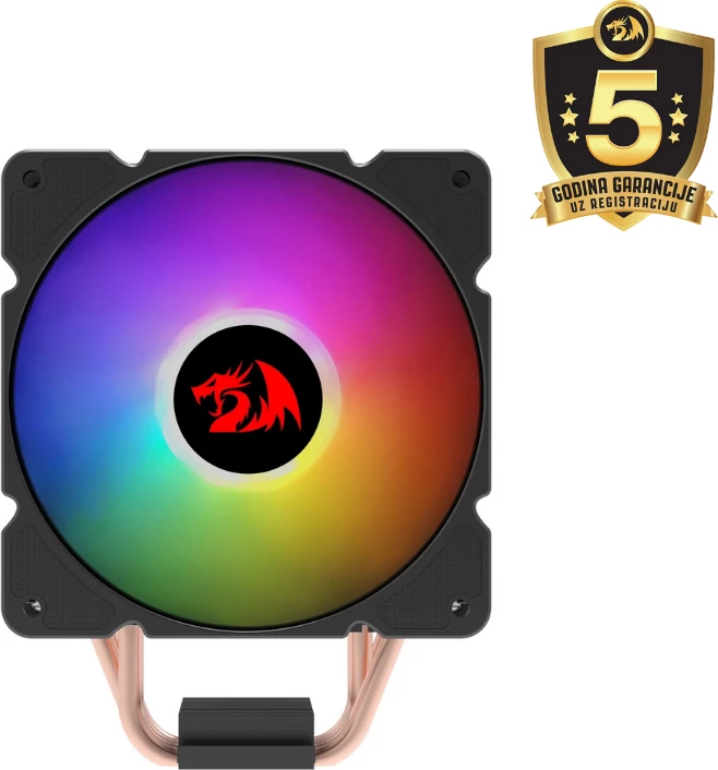 Ftohës ajri për CPU Redragon Effect CC-2000, 4x6mm, 1700RPM, PWM 4-pin, RGB