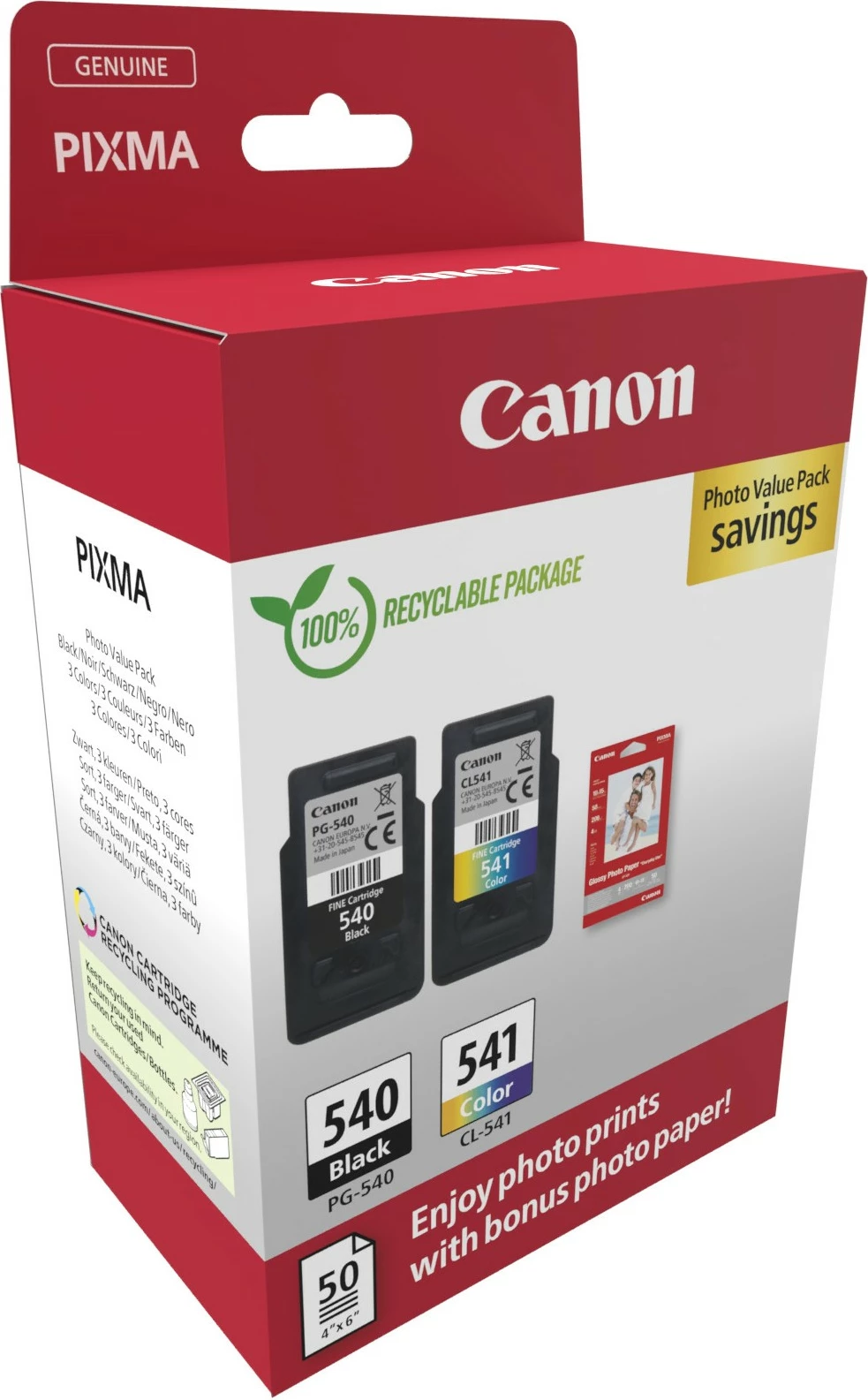 Toner Canon 5225B013, Black, Cyan, Magenta, Yellow, 2 copë, Value pack
