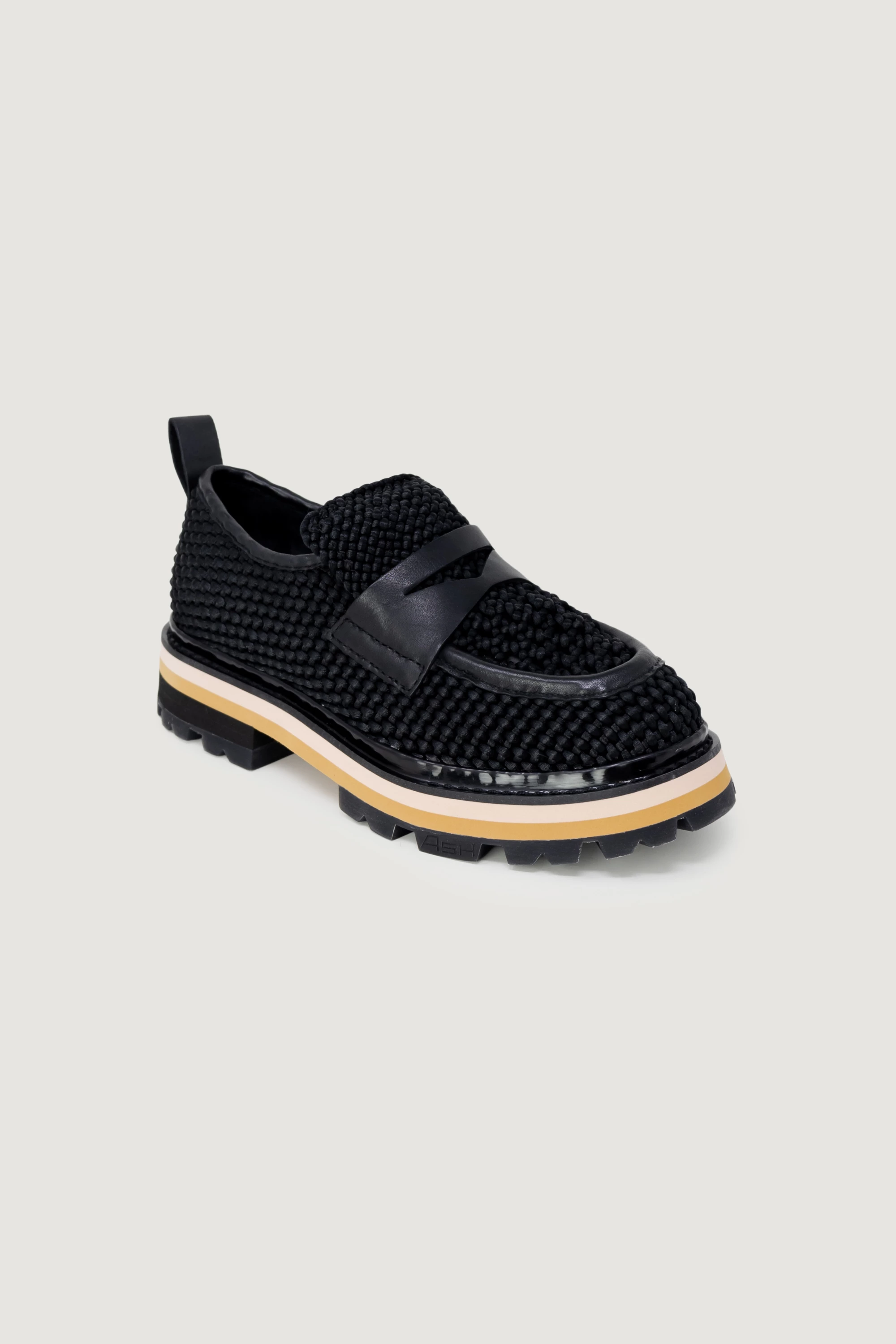 Këpucë të ulëta për femra ASH SATIN BRAIDED S23-GENIALINTR01, të zeza [Madhësia: 40]