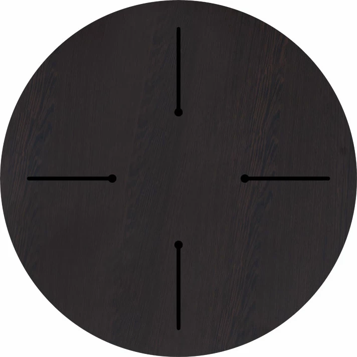 Sipërfaqe tavoline portico HPL, ngjyrë wenge, Φ60cm, 12mm trashësi