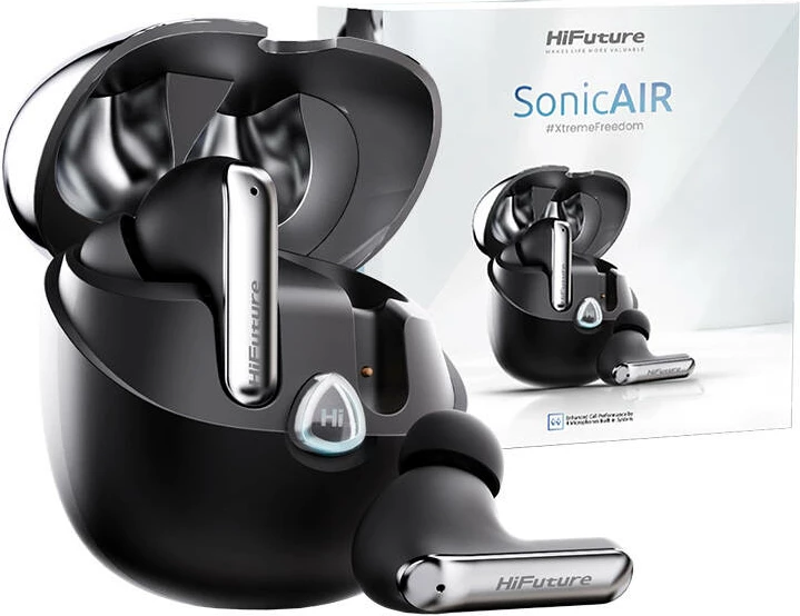 Kufje HiFuture Sonic Air TWS, Bluetooth 5.3, IPX5, të zeza