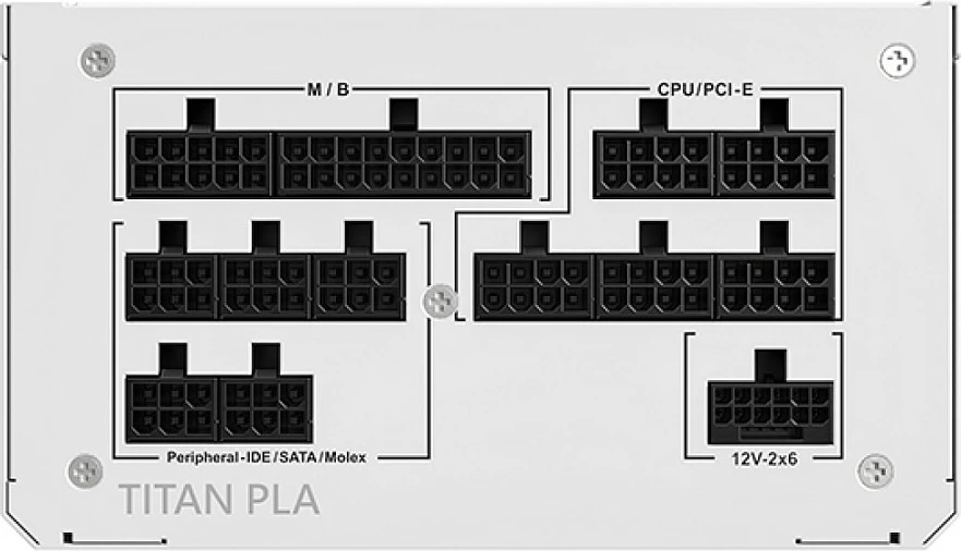 Furnizues rryme Montech Titan PLA 1000W, 80 PLUS/Cybenetics Platinum, modular, PCIe 5.1, i bardhë