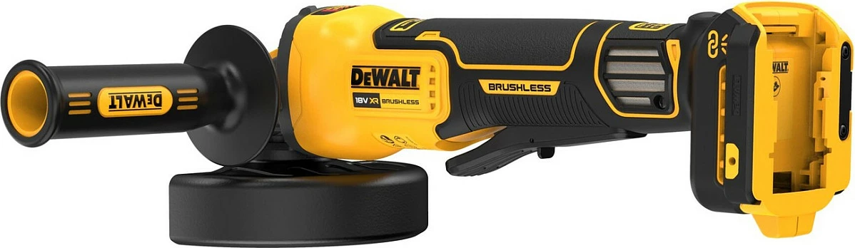 Brusilë këndi DeWALT 18V brushless, pa bateri