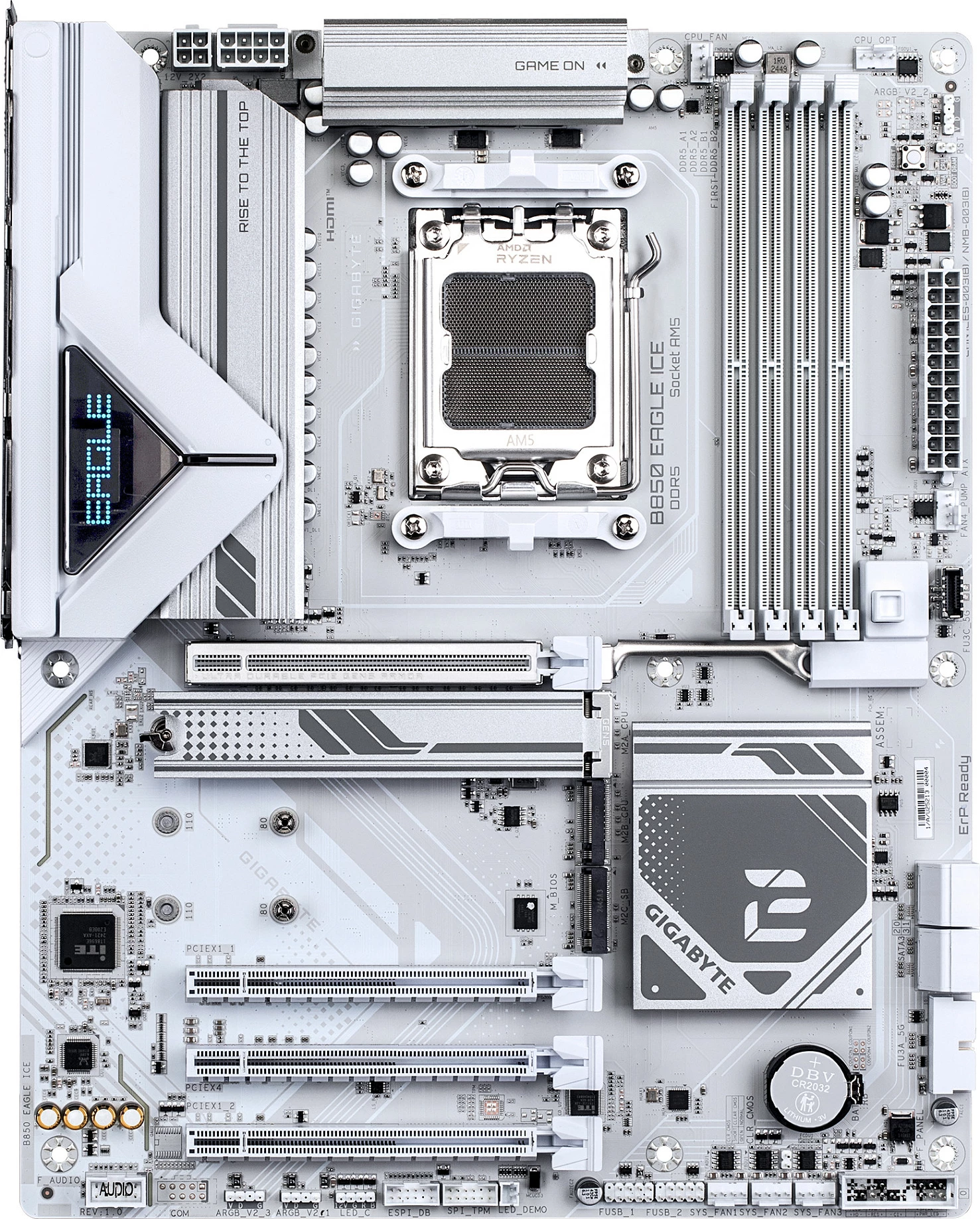 Pllakë amë Gigabyte B850 EAGLE ICE, Socket AM5, DDR5 deri 8200MHz (O.C), 3x M.2, 2.5GbE, e bardhë