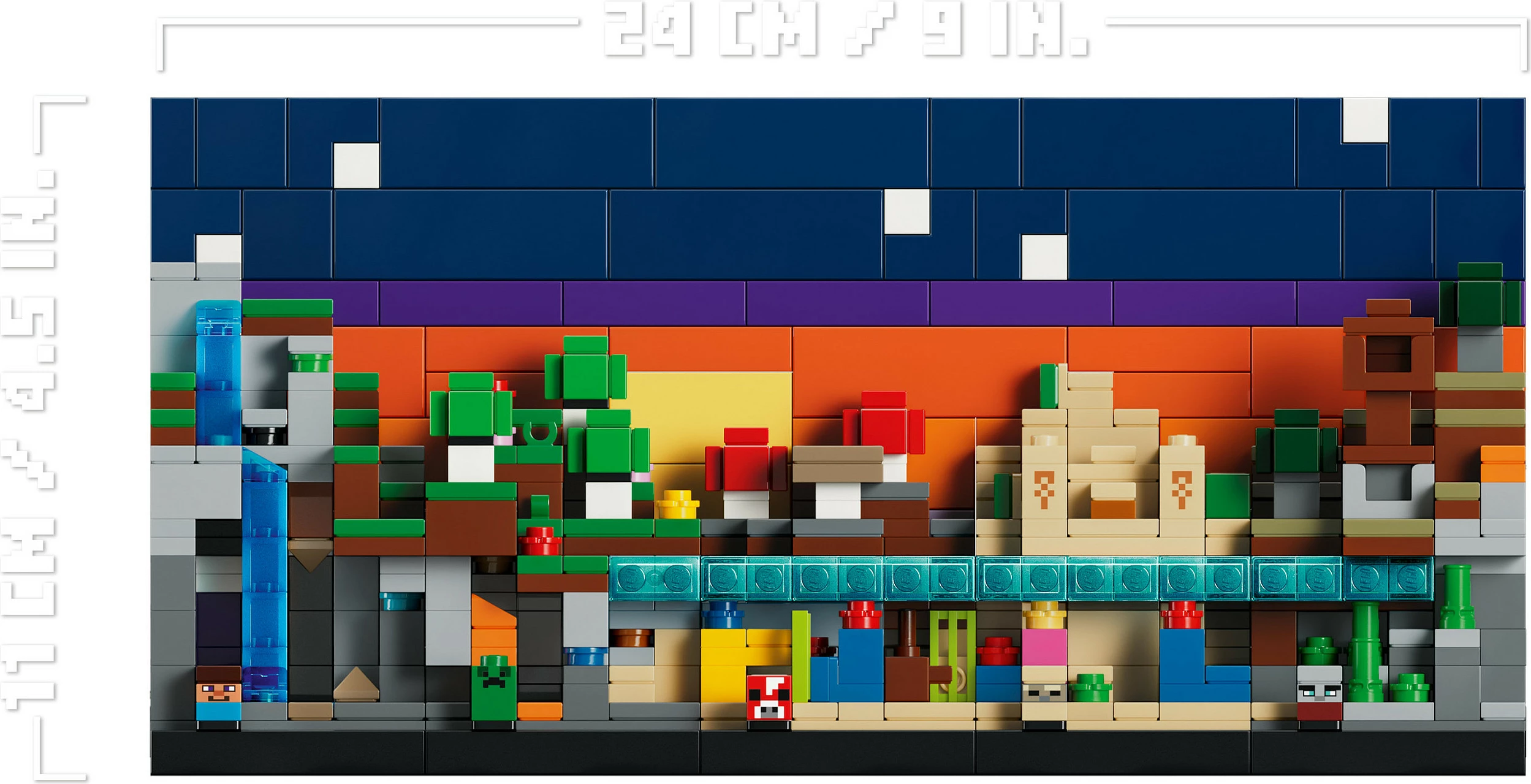 Set ndërtimi LEGO Minecraft Mini Biomes 21589, 797 copë, 12+, shumëngjyrësh