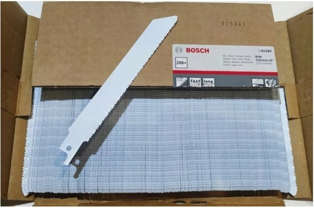 Teh sharrë reciproke Bosch S1122HF 225 mm Bi-Metal për dru/metal, set 10 copë