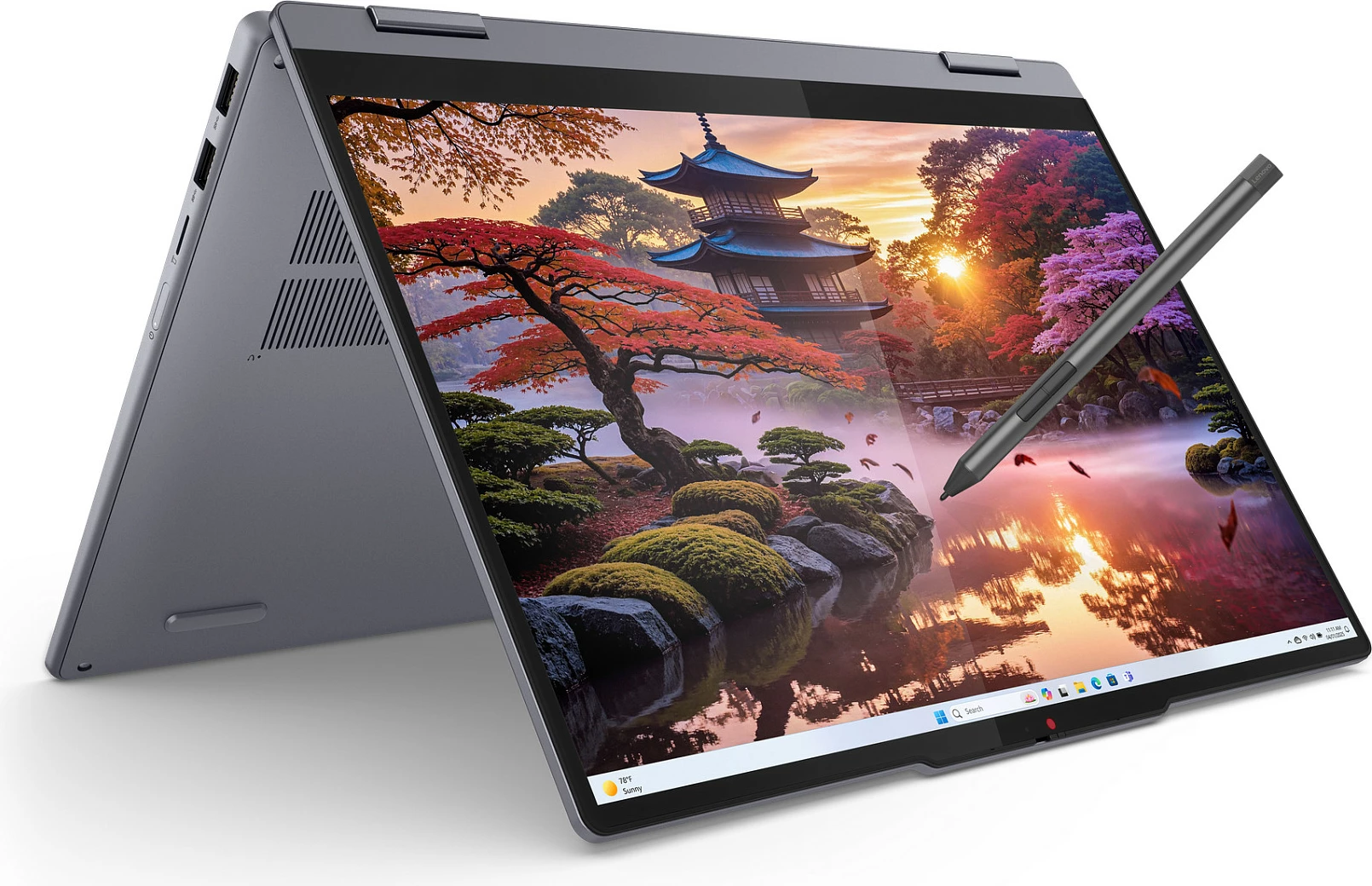 Laptop 2-në-1 Lenovo IdeaPad 5, Ryzen AI 5 340, 16GB RAM Memorje, 512GB SSD, 14" WUXGA, Windows 11 Home, Luna Grey