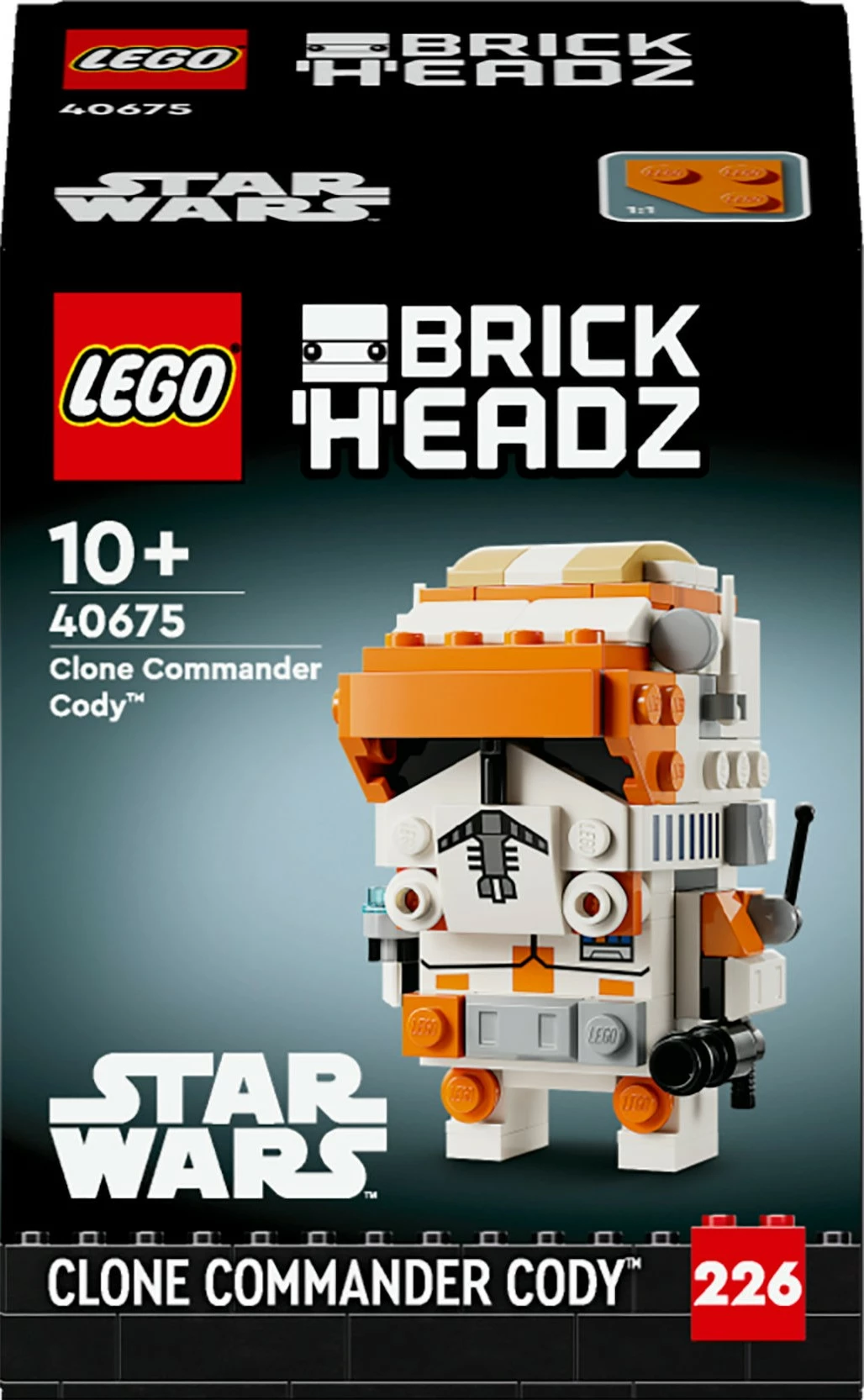 Set ndërtimi LEGO BrickHeadz 40675, Clone Commander Cody, 147 pjesë, shumëngjyrësh