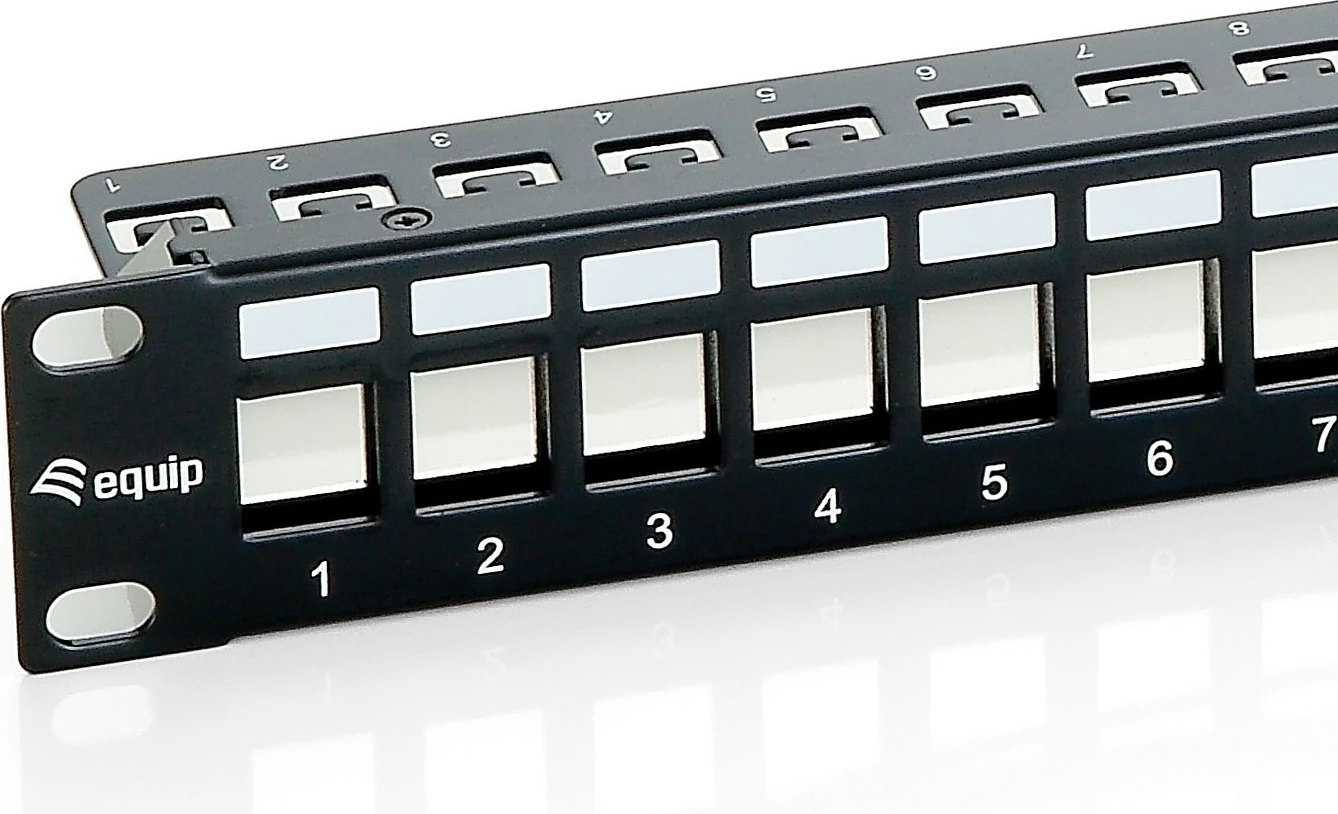 Patch panel Equip 24-port Cat6, 1U, rack mounting, i zi