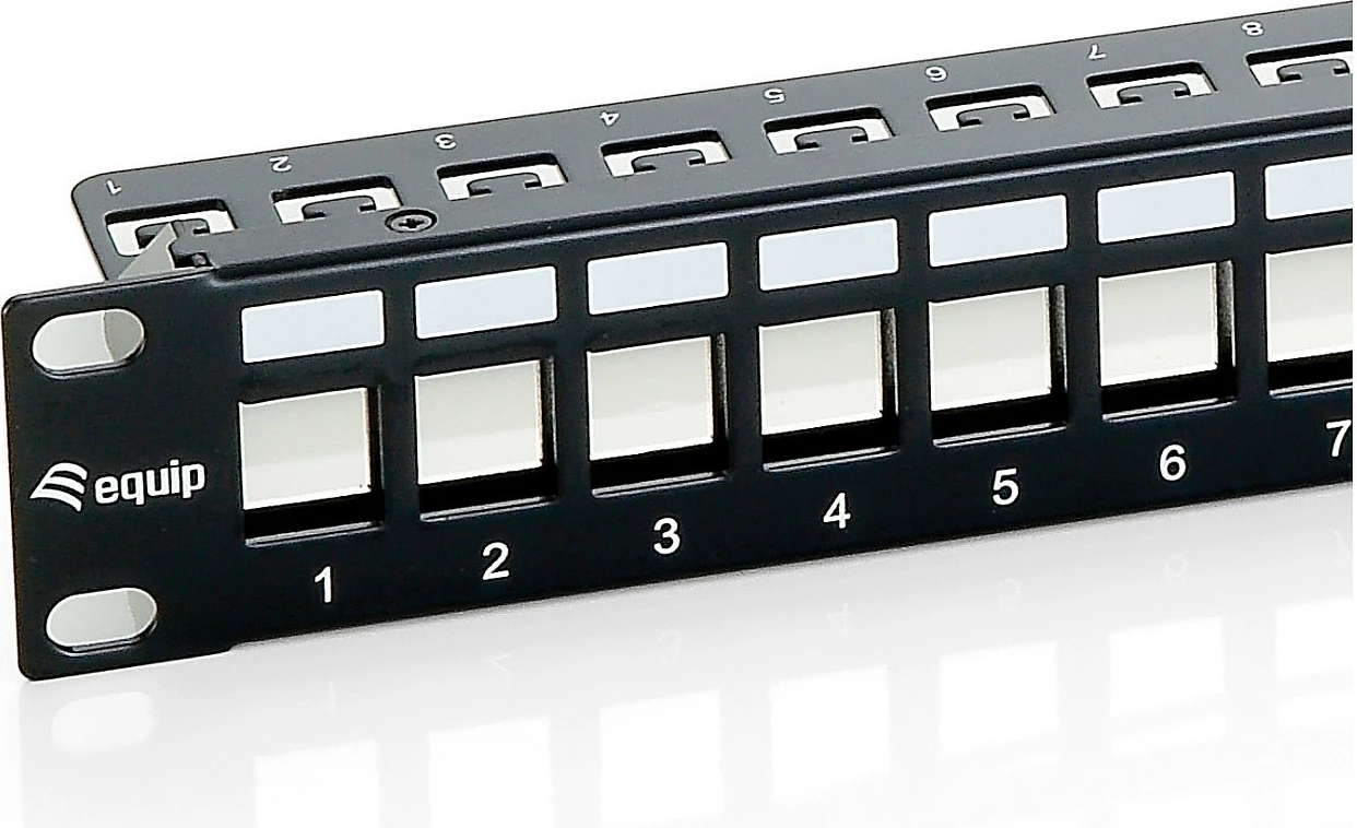Patch panel Equip 24-port Cat6, 1U, rack mounting, i zi