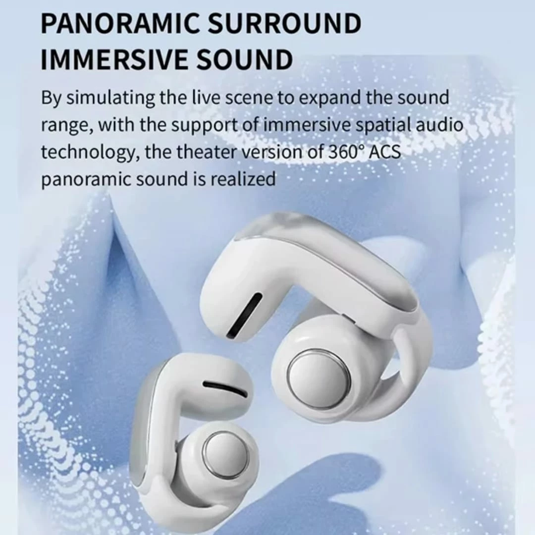 Kufje Wireless me Kapëse Veshësh (Ear Clip) dhe Zë Hapësinor 360°