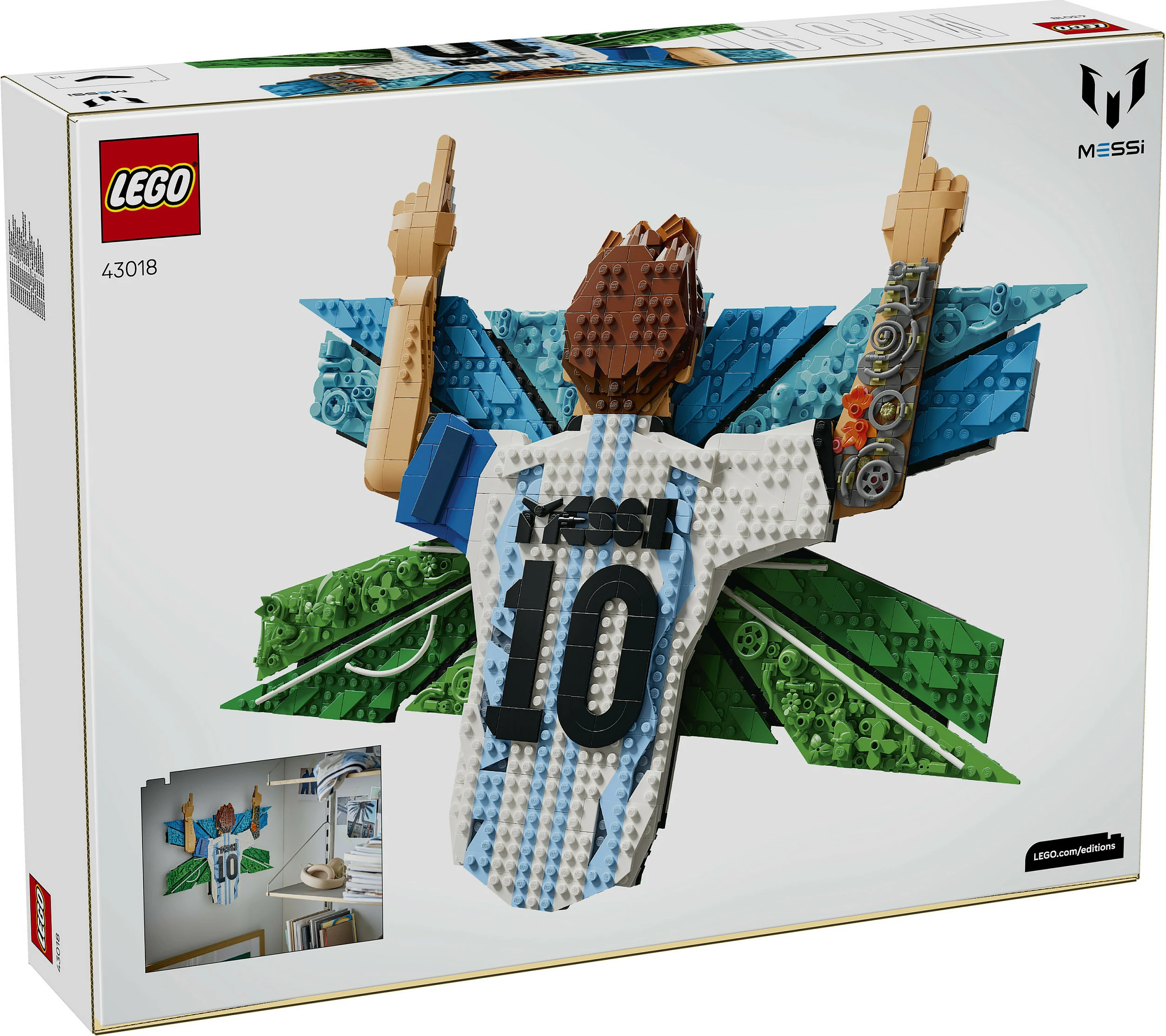 Set ndërtimi LEGO 43018 Lionel Messi Celebration, 1427 pjesë, shumëngjyrësh