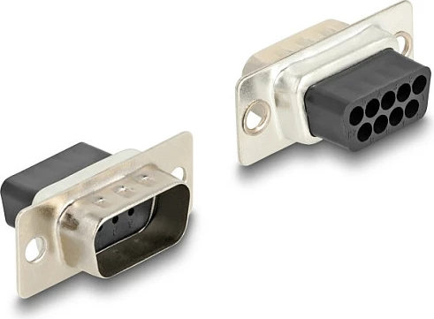 Adapter DeLOCK D-Sub 9-pin (mashkull) në RJ12 (femër), komplet montimi, i kuq