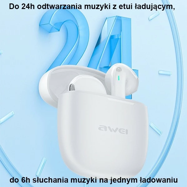 Kufje AWEI T26 Pro TWS, Bluetooth 5.3, me mikrofon, të zeza