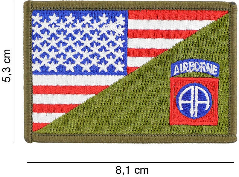 Emblema pëlhure Fostex Garments Patch 82nd Airborne half flag #20012