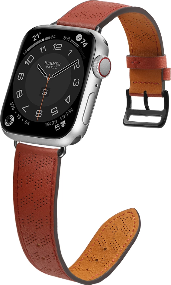 Rrip lëkure për Apple Watch Hurtel Strap Leather, 38/40/41mm, Kuq