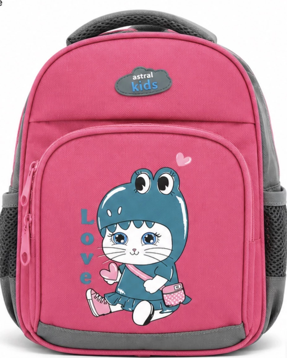 Çantë për Parashkollor Astral Kids – Love Dino Pink  Dimensionet: 28 × 22 × 10 cm