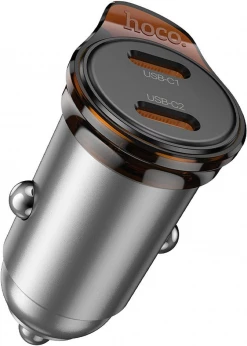 Karikues veture HOCO NZ16B QC/PD 45W 3A, 2x USB-C, gri
