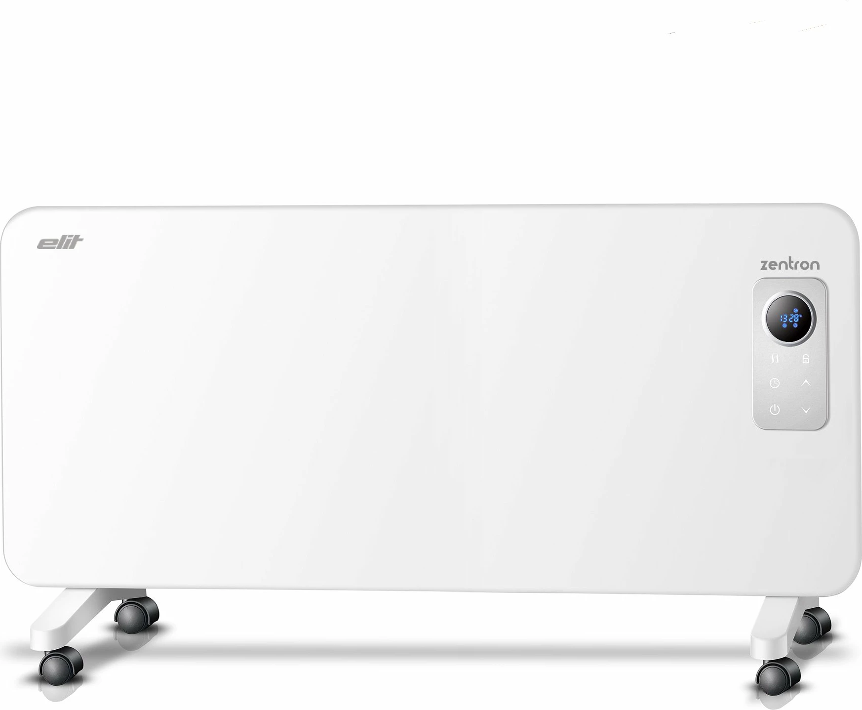Ngrohës panel smart, Elit, ZENTRON XL, 1000/2000W, Wi‑Fi, ekran digjital, IP24, në këmbë ose mur, e bardhë