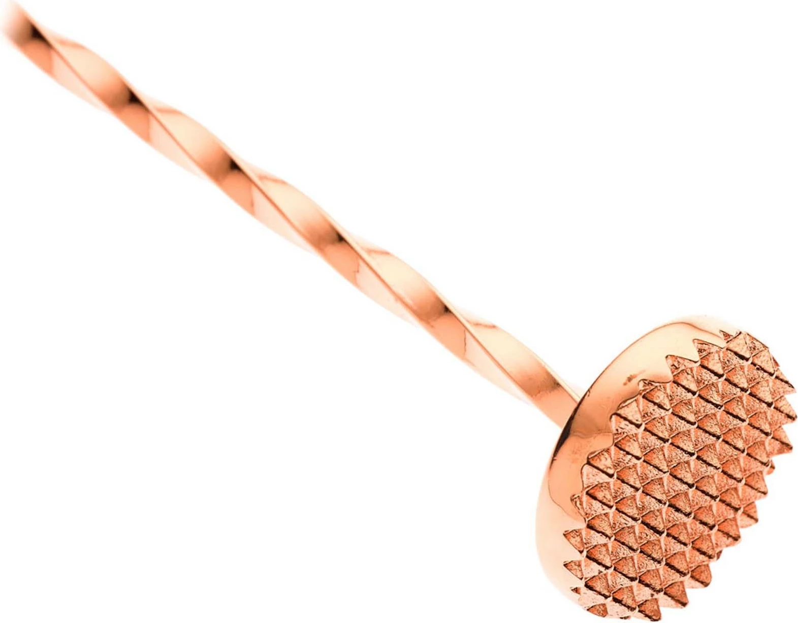 Lugë bar me muddler, Barfly, 300 mm, çelik inox 18/8, me veshje bakri, bakër