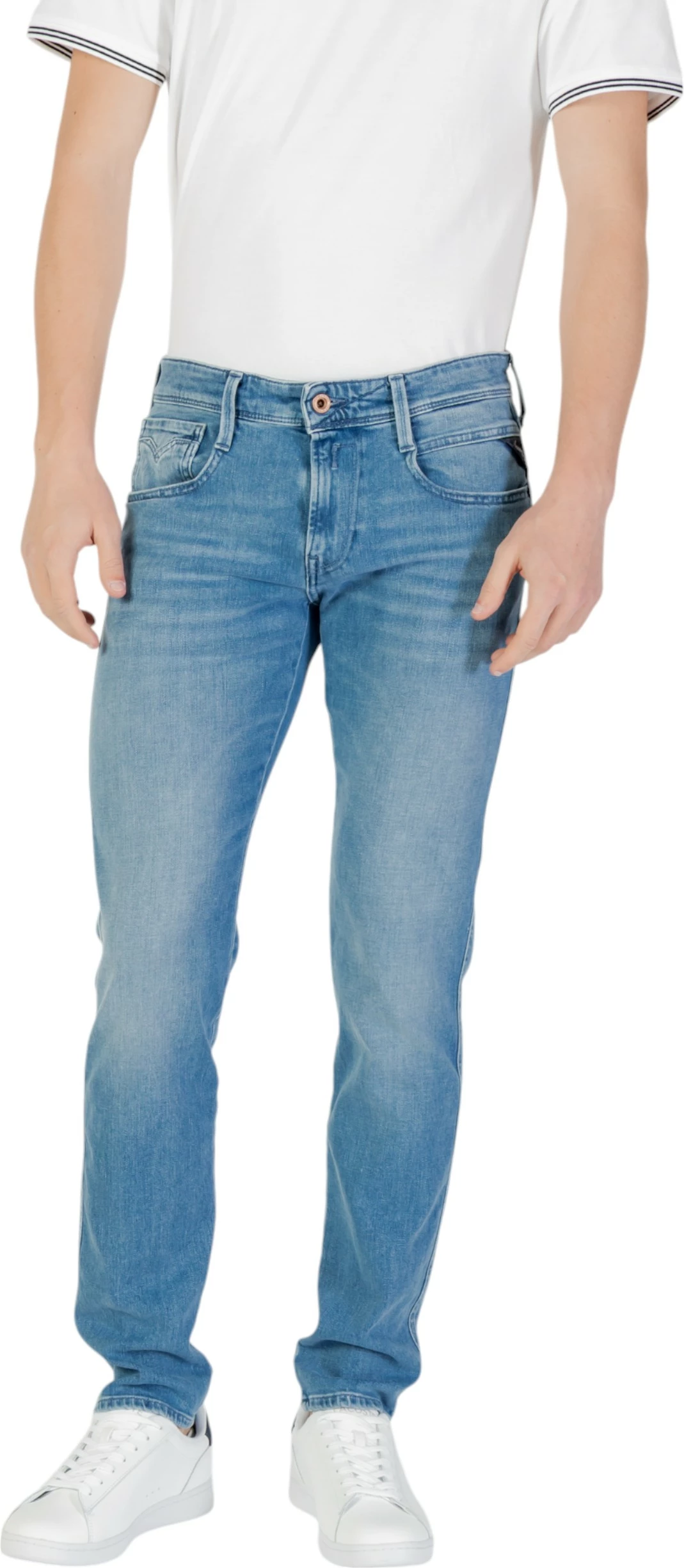 Pantallona xhinse për meshkuj Replay M914Y.000.879 896, blu denim [Madhësia: W32 L32]