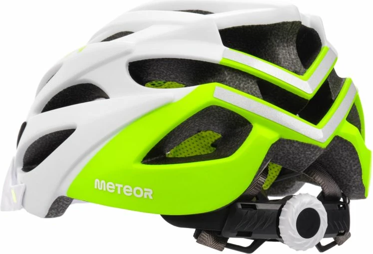 Helmetë biçiklete Meteor Marven 24786-24788, bardhë/jeshile [Madhësia: Standarde]