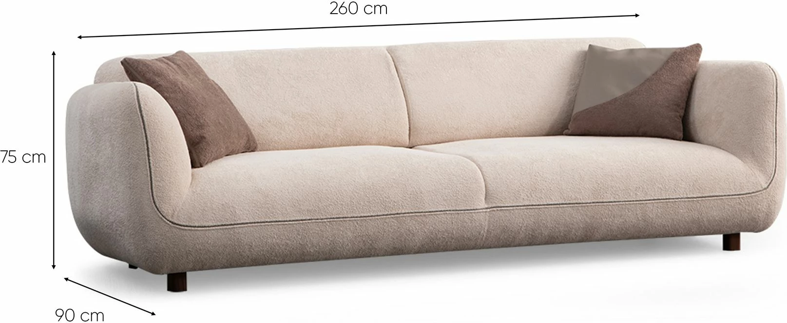 Divan katër vendesh, krem, Atelier del Sofa, Pavia
