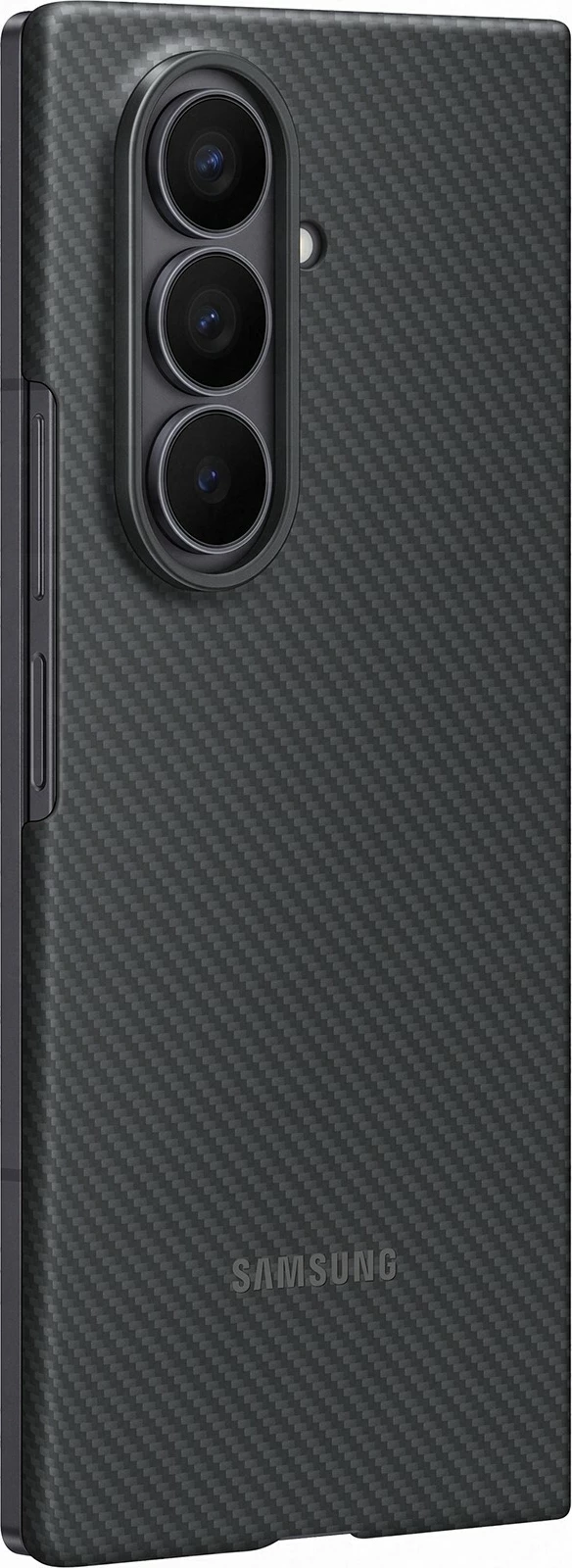 Mbështjellës Samsung Carbon Shield për Galaxy Fold7, silikon, i zi