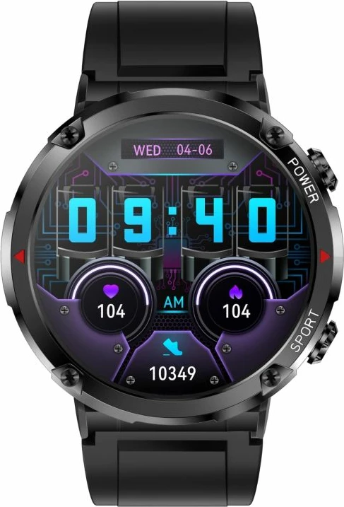 Smartwatch Gravity unisex, e zezë