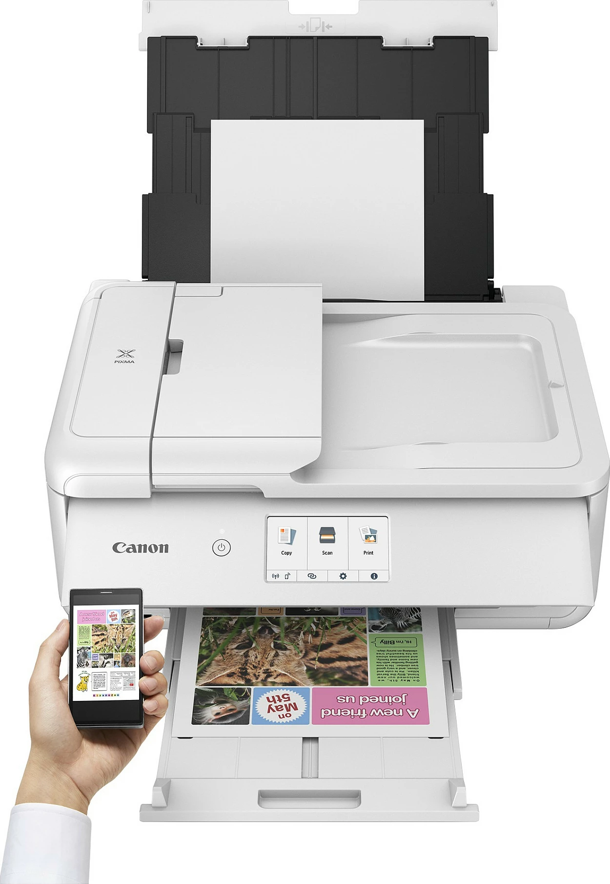 Printer multifunksional Canon PIXMA TS9551Ca, 3-në-1, A3, Duplex, ADF 20 fletë, i bardhë