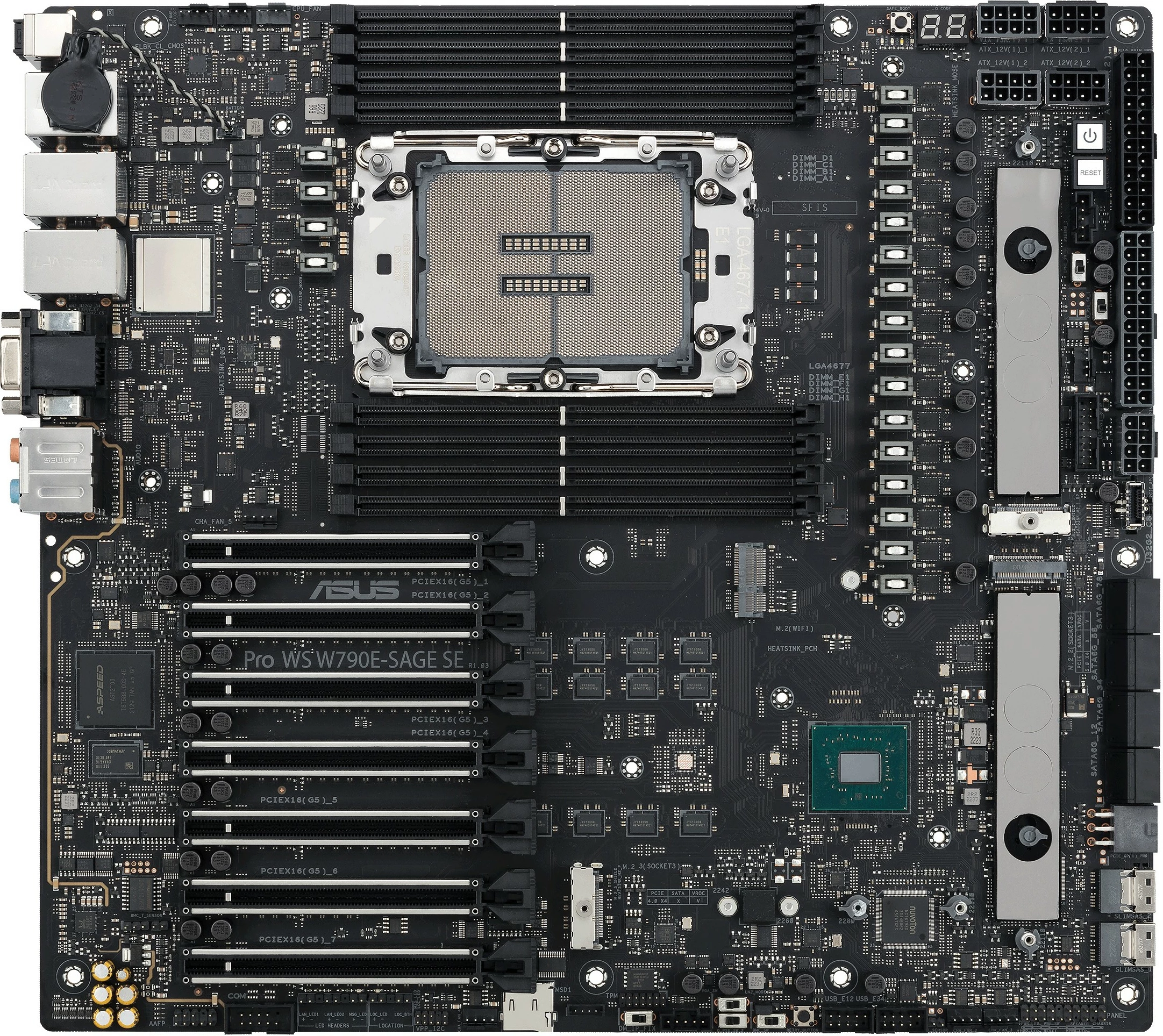 Pllakë amë ASUS PRO WS W790E-SAGE SE, Intel Xeon W, DDR5-SDRAM, Socket E