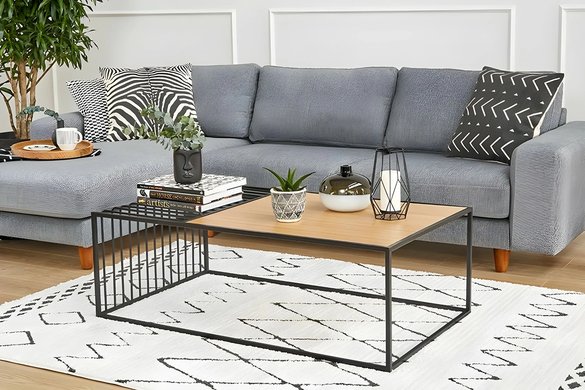 Tavolinë kafeje Skye Decor, Riley, ngjyrë arre