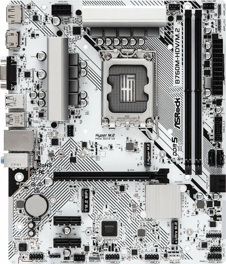 Pllakë amë ASRock B760M-HDV/M.2 Micro ATX DDR5 M.2 PCIe 4.0