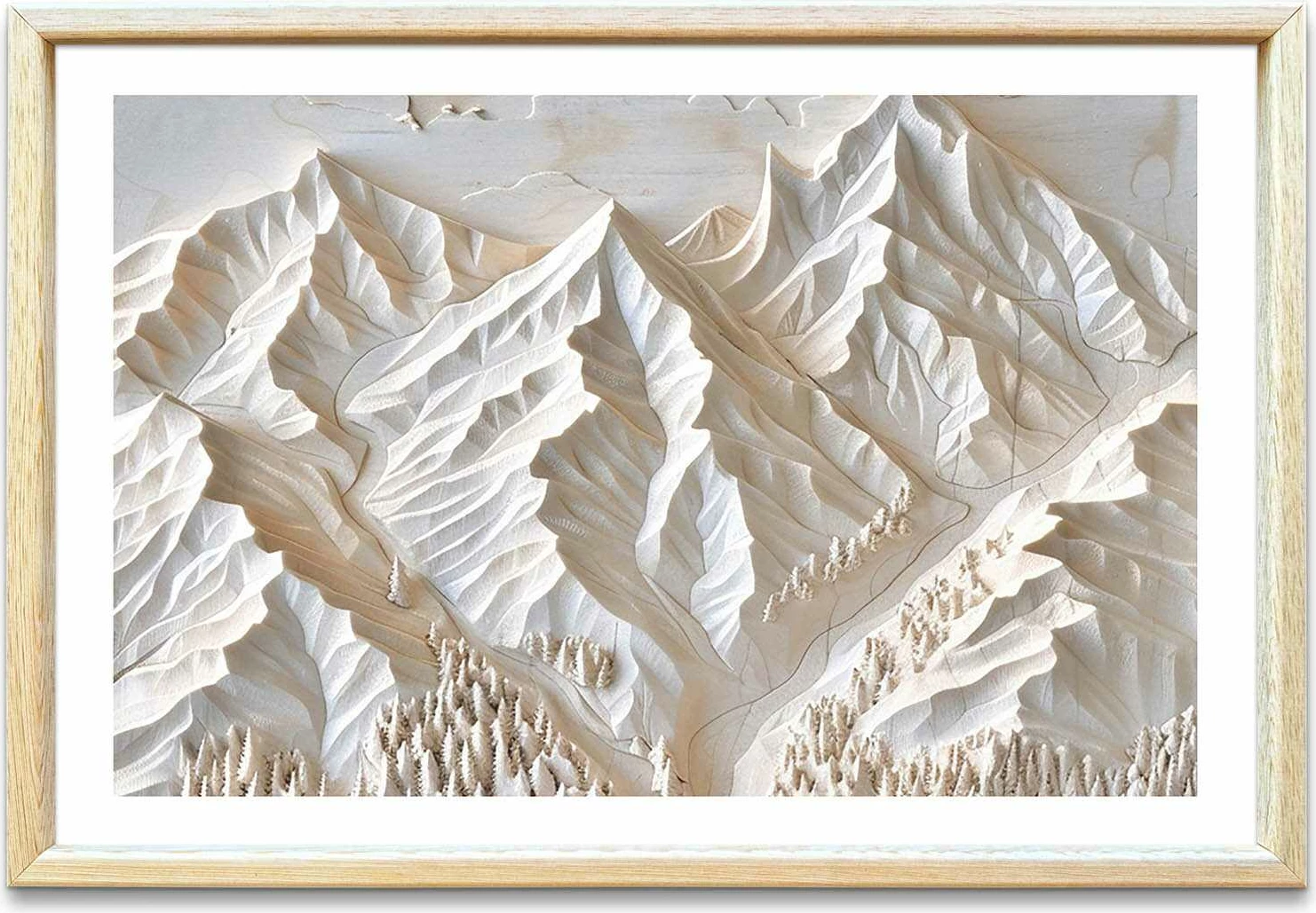 Pikturë dekorative me kornizë MDF Wallity, Ahswabisabi-028, 62x92cm