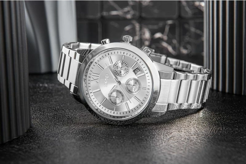 Orë dore për meshkuj Skmei, argjendi