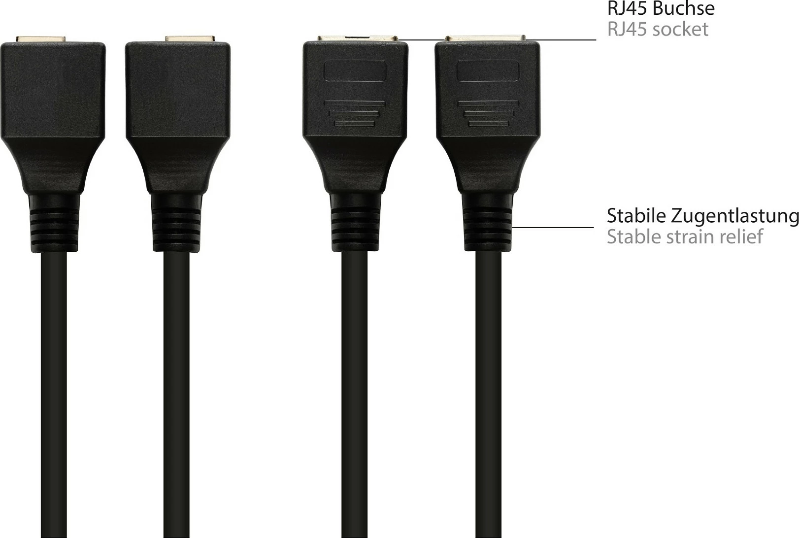 Kabllo adapter GoodConnections Alcasa 4945-FF, RJ-45 në RS232, 0.1 m, i zi