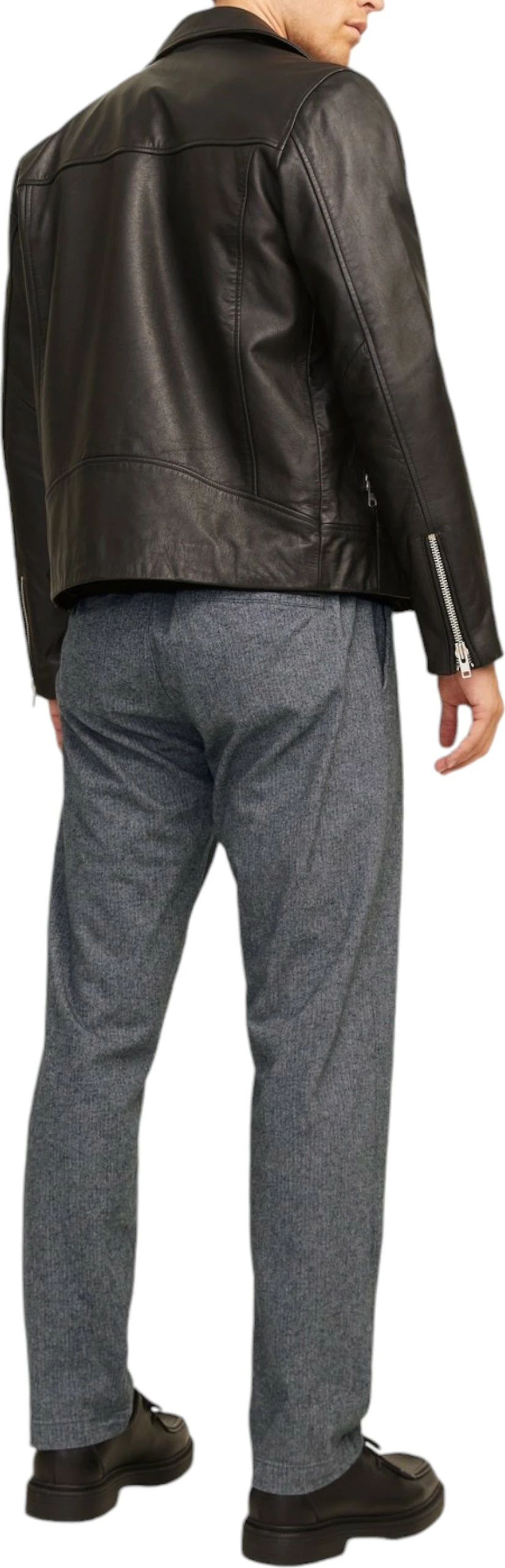 Pantallona për meshkuj Jack & Jones JPSTKANE JJHERRINGBONE 12259594, gri [Madhësia: M]